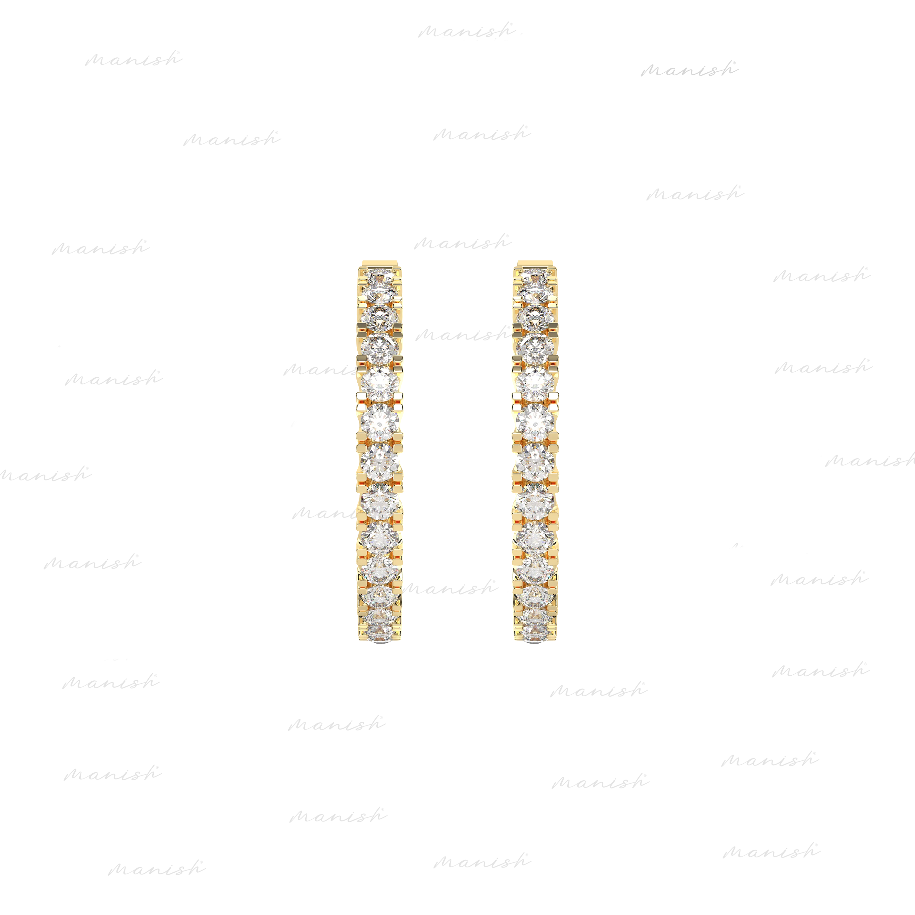 Diamond Hoop Earrings